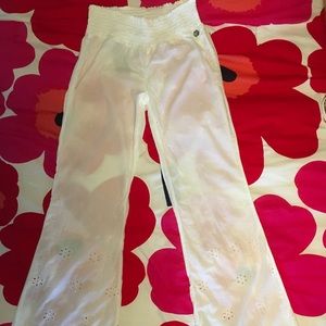 Roxy eyelet flare pants